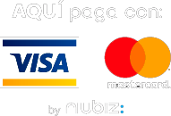 Aquí paga con: Visa / MasterCard